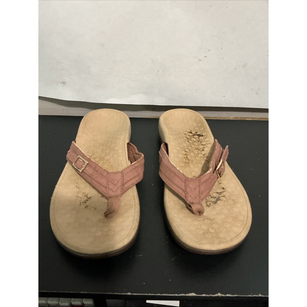 Vionic Patty Pink Mauve Flip Flop Sandals Women Sz 6 READ Wear